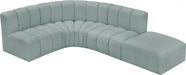 Arc Faux Leather 5pc. Sectional Mint - 101Mint-S5C - Vega Furniture