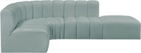 Arc Faux Leather 5pc. Sectional Mint - 101Mint-S5C - Vega Furniture