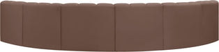 Arc Faux Leather 6pc. Sectional Brown - 101Brown-S6B - Vega Furniture