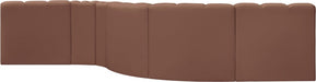 Arc Faux Leather 6pc. Sectional Cognac - 101Cognac-S6A - Vega Furniture
