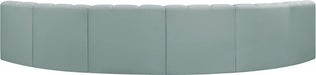 Arc Faux Leather 6pc. Sectional Mint - 101Mint-S6B - Vega Furniture