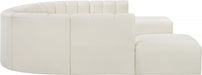 Arc Faux Leather Fabric 10pc. Sectional Cream - 101Cream-S10A - Vega Furniture