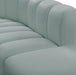 Arc Faux Leather Fabric 10pc. Sectional Mint - 101Mint-S10A - Vega Furniture