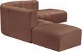 Arc Faux Leather Fabric 6pc. Sectional Cognac - 101Cognac-S6C - Vega Furniture