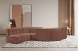 Arc Faux Leather Fabric 6pc. Sectional Cognac - 101Cognac-S6D - Vega Furniture