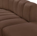 Arc Faux Leather Fabric 7pc. Sectional Brown - 101Brown-S7C - Vega Furniture