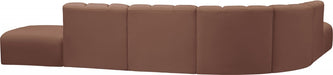 Arc Faux Leather Fabric 7pc. Sectional Cognac - 101Cognac-S7A - Vega Furniture