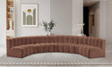 Arc Faux Leather Fabric 7pc. Sectional Cognac - 101Cognac-S7B - Vega Furniture