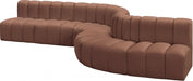 Arc Faux Leather Fabric 7pc. Sectional Cognac - 101Cognac-S7C - Vega Furniture