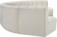 Arc Faux Leather Fabric 7pc. Sectional Cream - 101Cream-S7B - Vega Furniture