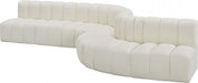 Arc Faux Leather Fabric 7pc. Sectional Cream - 101Cream-S7C - Vega Furniture