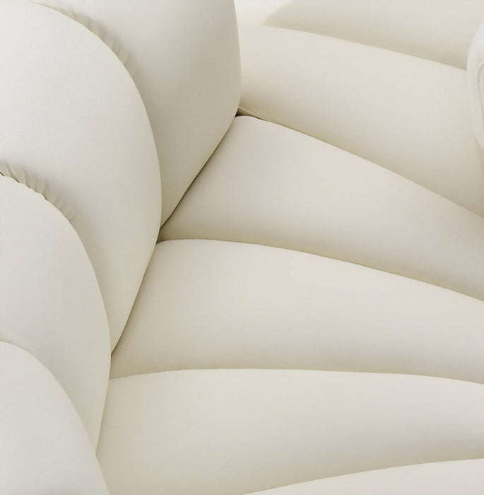 Arc Faux Leather Fabric 7pc. Sectional Cream - 101Cream-S7C - Vega Furniture