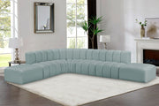 Arc Faux Leather Fabric 7pc. Sectional Mint - 101Mint-S7A - Vega Furniture