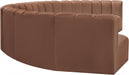 Arc Faux Leather Fabric 8pc. Sectional Cognac - 101Cognac-S8B - Vega Furniture