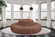 Arc Faux Leather Fabric 8pc. Sectional Cognac - 101Cognac-S8D - Vega Furniture