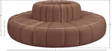 Arc Faux Leather Fabric 8pc. Sectional Cognac - 101Cognac-S8D - Vega Furniture