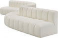 Arc Faux Leather Fabric 8pc. Sectional Cream - 101Cream-S8C - Vega Furniture