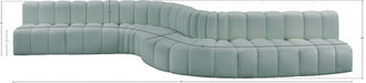 Arc Faux Leather Fabric 8pc. Sectional Mint - 101Mint-S8C - Vega Furniture