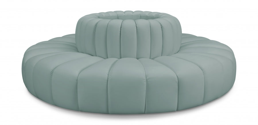 Arc Faux Leather Fabric 8pc. Sectional Mint - 101Mint-S8D - Vega Furniture