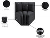 Arc Faux Leather Modular Chair Black - 101Black-CC - Vega Furniture