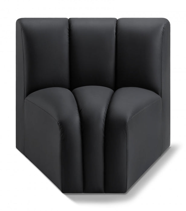 Arc Faux Leather Modular Chair Black - 101Black-CC - Vega Furniture