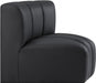 Arc Faux Leather Modular Chair Black - 101Black-CC - Vega Furniture