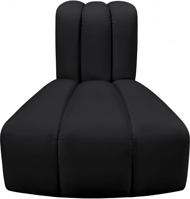 Arc Faux Leather Modular Chair Black - 101Black-RC - Vega Furniture