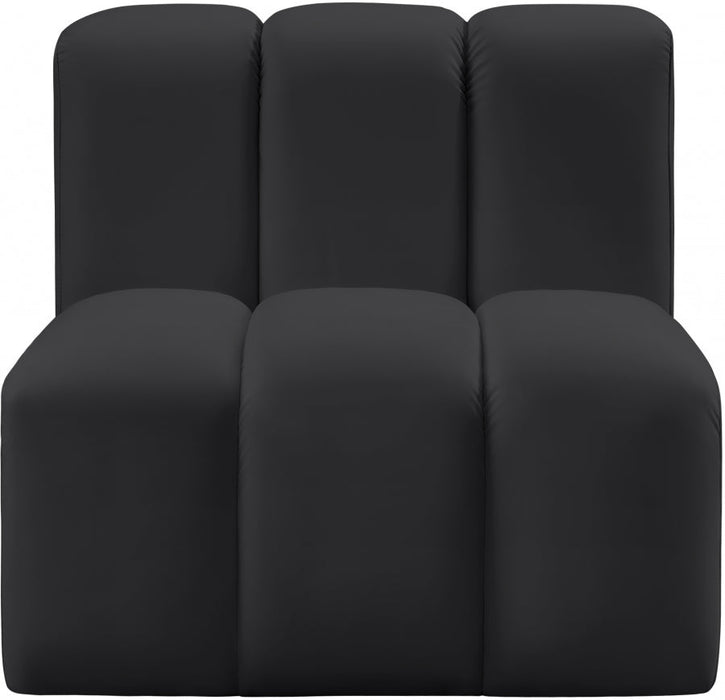 Arc Faux Leather Modular Chair Black - 101Black-ST - Vega Furniture