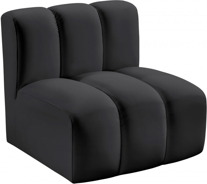 Arc Faux Leather Modular Chair Black - 101Black-ST - Vega Furniture
