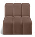 Arc Faux Leather Modular Chair Brown - 101Brown-ST - Vega Furniture