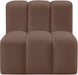 Arc Faux Leather Modular Chair Brown - 101Brown-ST - Vega Furniture