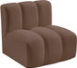 Arc Faux Leather Modular Chair Brown - 101Brown-ST - Vega Furniture