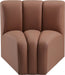 Arc Faux Leather Modular Chair Cognac - 101Cognac-CC - Vega Furniture