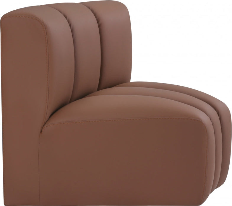 Arc Faux Leather Modular Chair Cognac - 101Cognac-CC - Vega Furniture