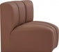 Arc Faux Leather Modular Chair Cognac - 101Cognac-CC - Vega Furniture