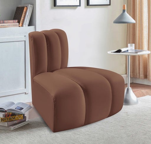 Arc Faux Leather Modular Chair Cognac - 101Cognac-RC - Vega Furniture