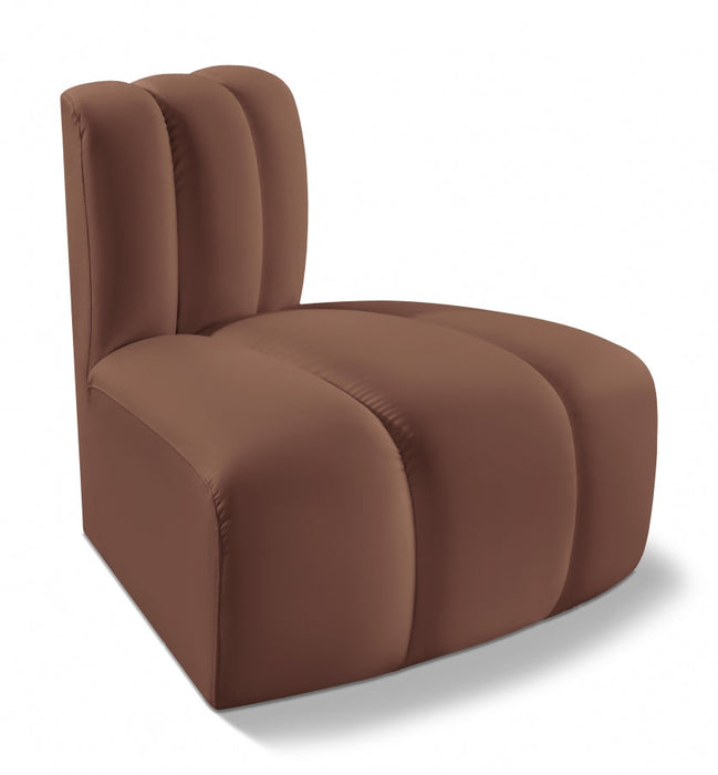 Arc Faux Leather Modular Chair Cognac - 101Cognac-RC - Vega Furniture