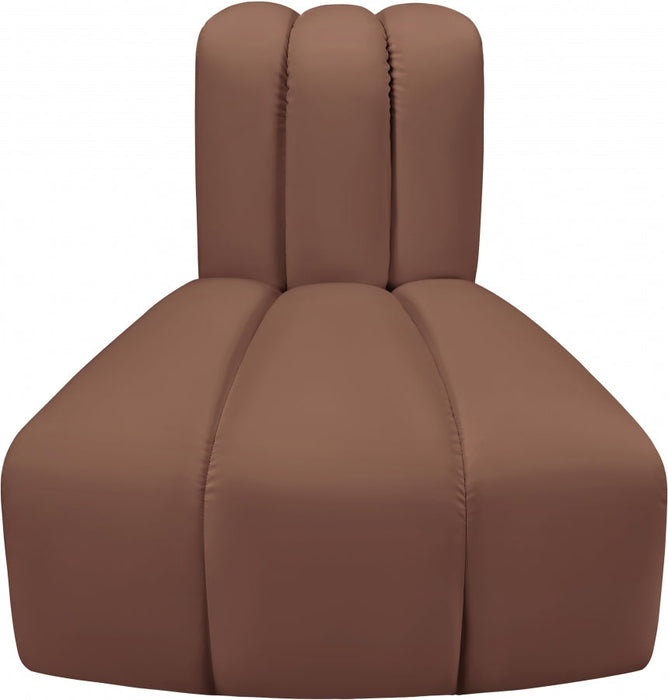 Arc Faux Leather Modular Chair Cognac - 101Cognac-RC - Vega Furniture