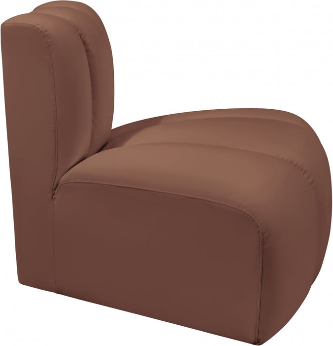 Arc Faux Leather Modular Chair Cognac - 101Cognac-RC - Vega Furniture