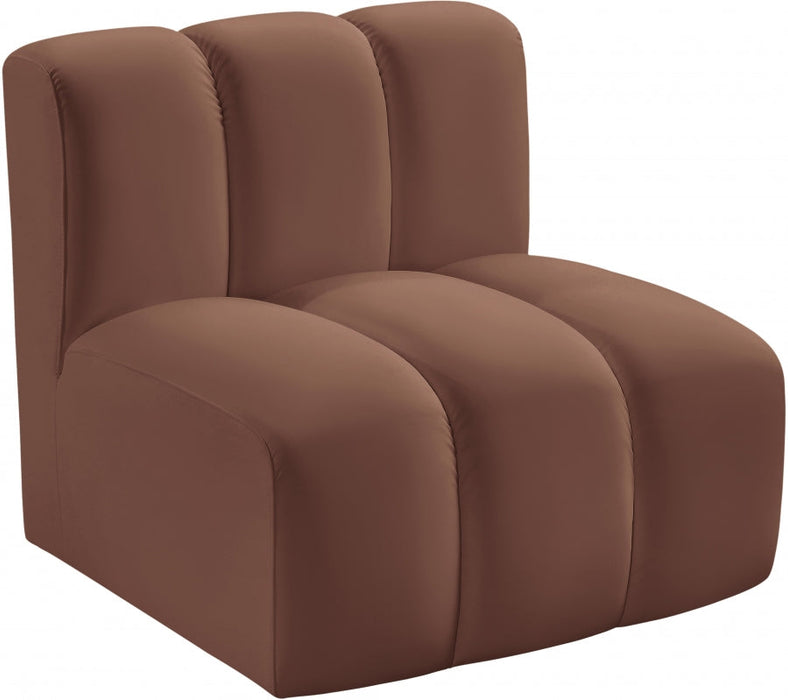 Arc Faux Leather Modular Chair Cognac - 101Cognac-ST - Vega Furniture