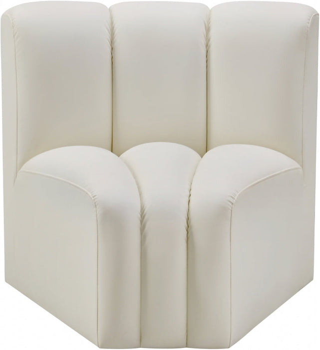 Arc Faux Leather Modular Chair Cream - 101Cream-CC - Vega Furniture