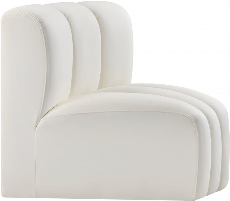 Arc Faux Leather Modular Chair Cream - 101Cream-CC - Vega Furniture