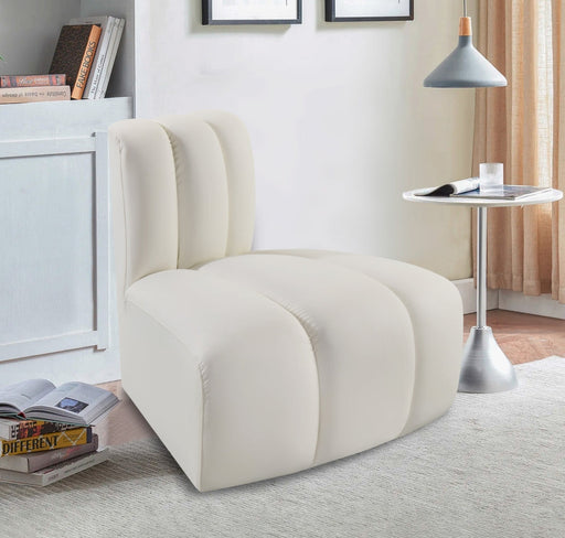 Arc Faux Leather Modular Chair Cream - 101Cream-RC - Vega Furniture