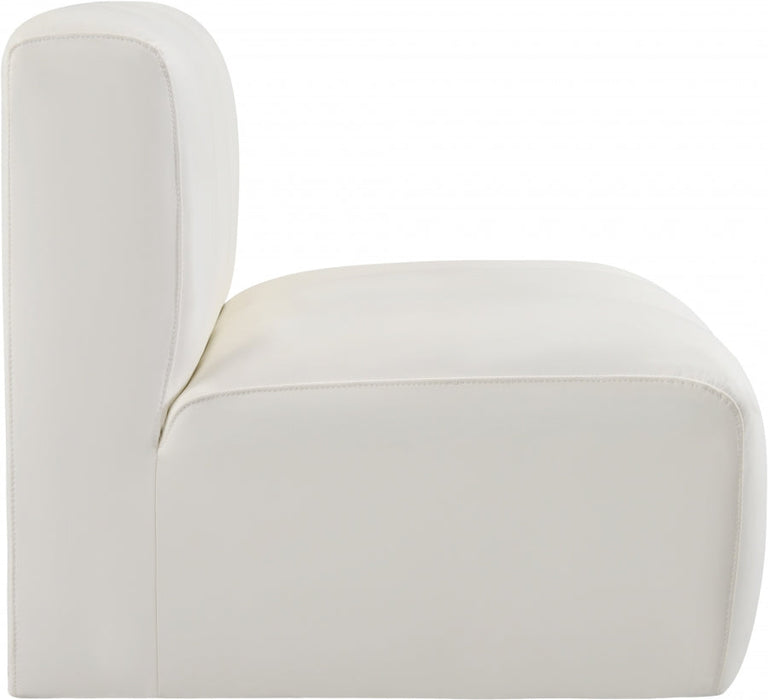 Arc Faux Leather Modular Chair Cream - 101Cream-ST - Vega Furniture