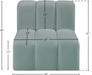 Arc Faux Leather Modular Chair Mint - 101Mint-ST - Vega Furniture