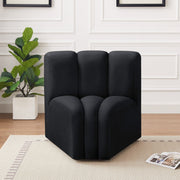 Arc Velvet Modular Chair Black - 103Black-CC - Vega Furniture