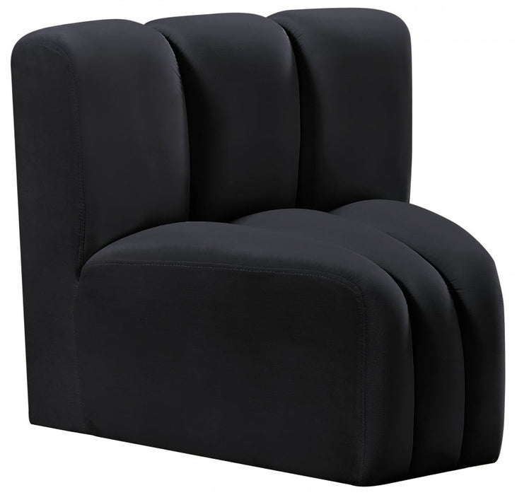 Arc Velvet Modular Chair Black - 103Black-CC - Vega Furniture