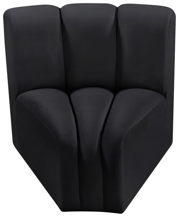 Arc Velvet Modular Chair Black - 103Black-CC - Vega Furniture