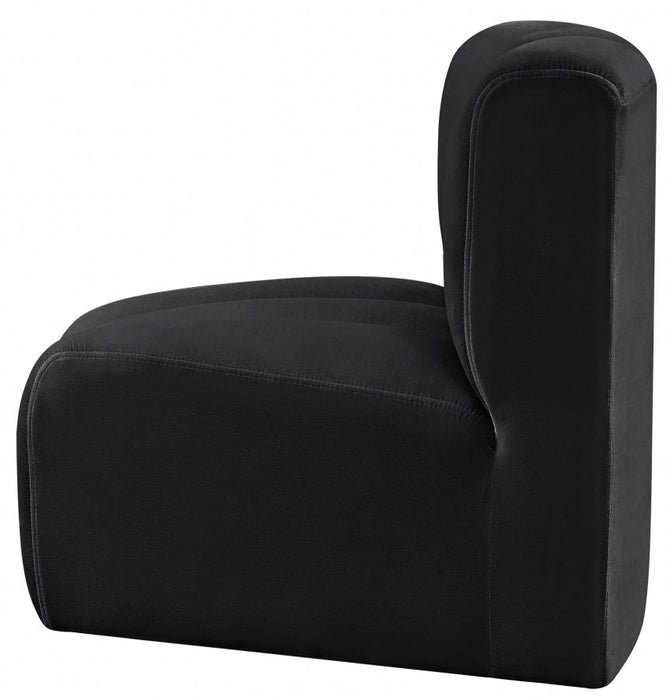 Arc Velvet Modular Chair Black - 103Black-CC - Vega Furniture