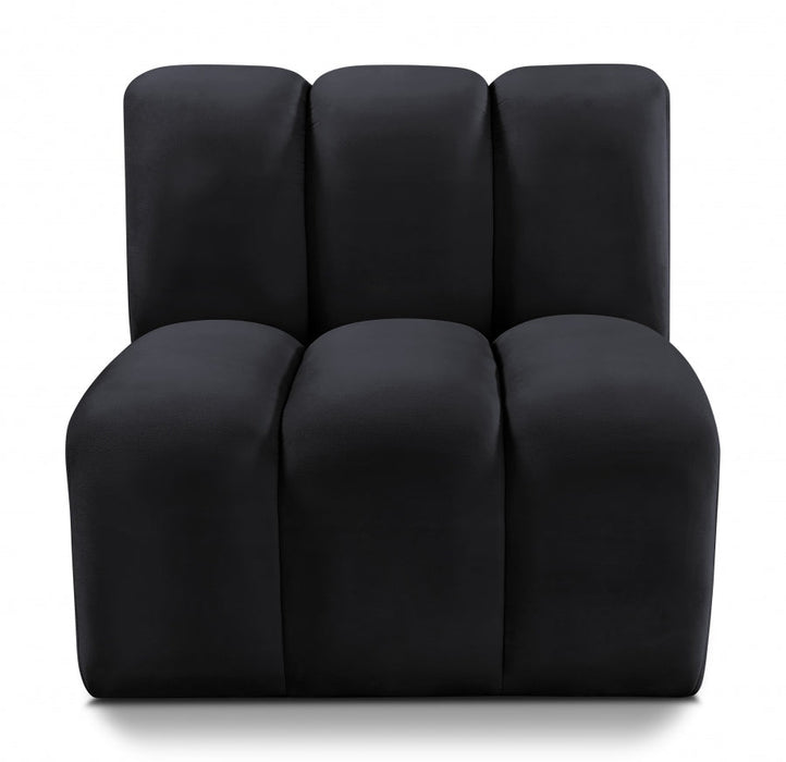 Arc Velvet Modular Chair Black - 103Black-ST - Vega Furniture
